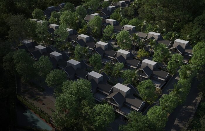 Villa for Sale in Malappuram with planned layout, multiple modern homes, greenery, and organized residential community