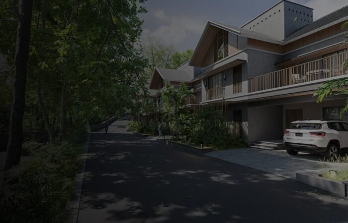 Luxury Villas in Perinthalmanna with modern architecture, spacious balconies, greenery, and private parking