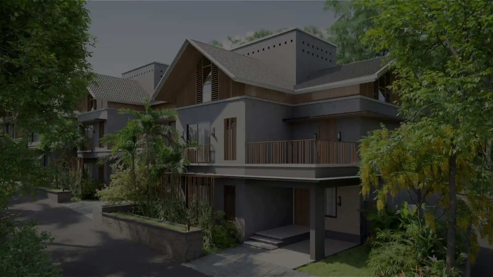 Modern luxury villas in Manjeri with Vastu design, greenery, and contemporary architecture